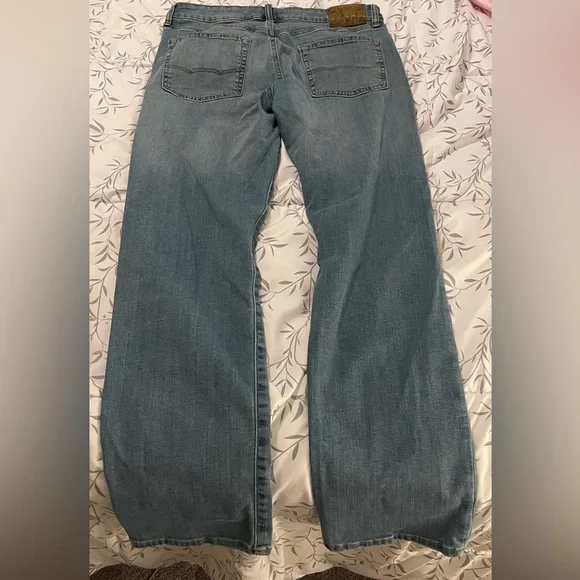 American Eagle Outfitters Flex Original Straight Light Wash Blue Men Jeans - Picture 2 of 6